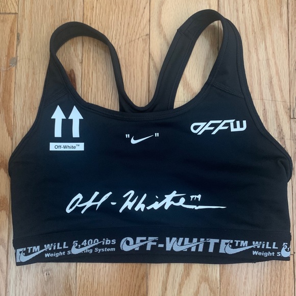 nike off white sports bra